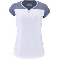 Babolat Womens Play Cap Sleeve Tee - Blue Marl/Pink