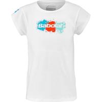 Babolat Girls Exercise Cotton Tee - White