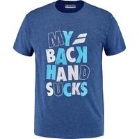 Babolat Mens Exercise Message Tee - Heather Dark Blue