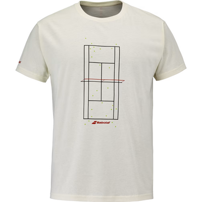 Babolat Mens Exercise Message Tee - Cannoli Cream