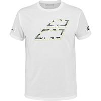 Babolat Mens Aero Cotton Tee - White/Yellow