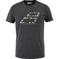 Babolat Boys Aero Cotton Tee - Heather Black/Yellow