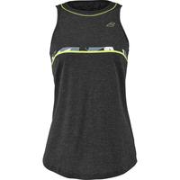 Babolat Womens Aero Cotton Tank - Black Heather/Yellow