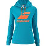 Babolat Womens Exercise Hood Sweat - Blue/Orange