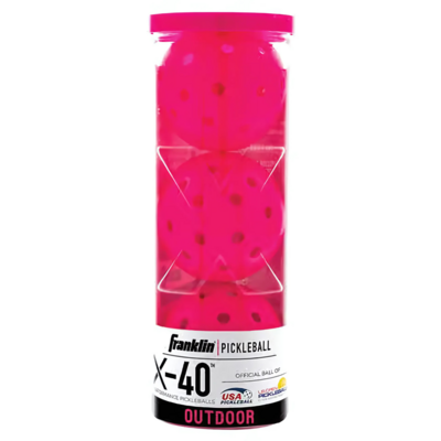 Franklin X-40 Outdoor Pickleball Balls (3 Pack) Pink