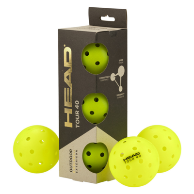 HEAD Tour 40 outdoor Pickleball Balls (3 Pack)