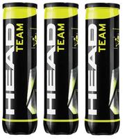 Head Team Tennis Balls (4 Ball Cans) 3 Cans (1 Dozen Balls)