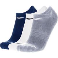 Babolat Junior Invisible Socks (3 Pairs) - White/Grey/Navy