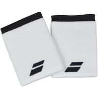 Babolat Logo Jumbo Wristbands - White/Rabbit