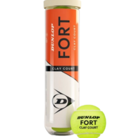 Dunlop Fort Clay Court Tennis Balls (4 Ball Tube)