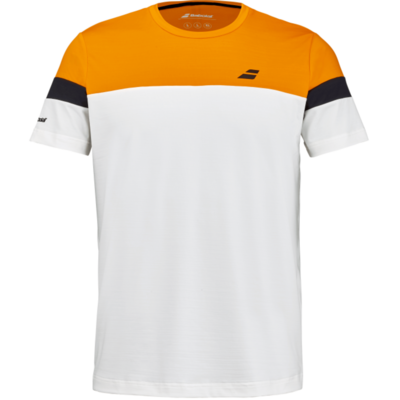 Babolat Mens Perf Crew Neck Tee Padel - Orange/White
