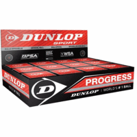 Dunlop Progress (Single Red Dot) Squash Balls - 1 Dozen