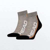 Head Performance Quarter Socks (2 Pairs) - Grey/Black