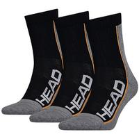 Head Performance Short Crew Socks (3 Pairs) - Black/Orange
