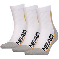 Head Performance Short Crew Socks (3 Pairs) - White/Grey