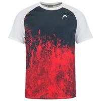 Head Mens Performance New York Tee - White/Navy/Red