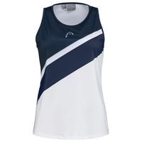 Head Womens Perf Tank Top - White/Dark Blue