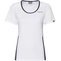 HEAD Womens Club Tech T-Shirt - White/Dark Blue