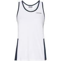 Head Womens Club Tank Top - White/Dark Blue