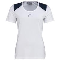 Head Womens Club Tech Tee - White/Dark Blue