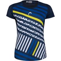 Head Womens Sammy Tee - Dark Blue/White/Yellow