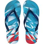 Head Printed Flip Flops - Blue/Red