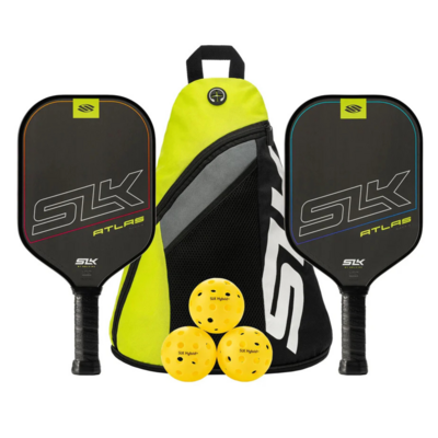 Selkirk SLK Atlas Raw Carbon Pickleball Bundle (2 paddles, balls & bag)