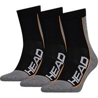 Head Performance Short Crew Socks (3 Pairs) - Black/Grey