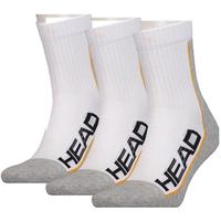 Head Performance Short Crew Socks (3 Pairs) - White/Grey