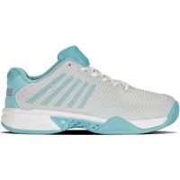 K-Swiss Womens Hypercourt Express 2 HB Court Tennis Shoes - White/Angel Blue