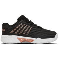 K-Swiss Womens Hypercourt Express 2 HB Court Tennis Shoes - Black/Rose Gold