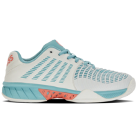K-Swiss Womens Express Light 3 Tennis Shoes - White/Nile Blue