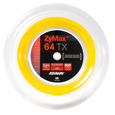 Ashaway Zymax 64 TX 200m Badminton String Reel - Yellow