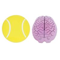 String Things Vibration Dampeners (Pack of 2) - Tennis Ball/Brain