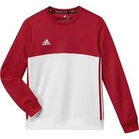Adidas Kids T16 Crew Sweat Top - Red/White