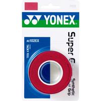 Yonex AC102EX Super Grap Grips (Pack of 3) - Wine Red