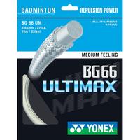 Yonex BG66 Ultimax Badminton String Set - White