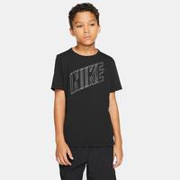 Nike Boys Breathe Graphic Training T-Shirt - Black/Gunsmoke