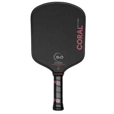 Six Zero Coral Widebody 16mm Pickleball Paddle - Black
