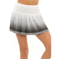 Lucky in Love Womens Long Ombre Pleated Skirt - Grey