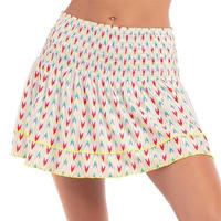 Lucky in Love Womens Smocked Skirt - White