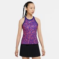 Nike Womens Dri-FIT Printed Tennis Tank - Purple/White
