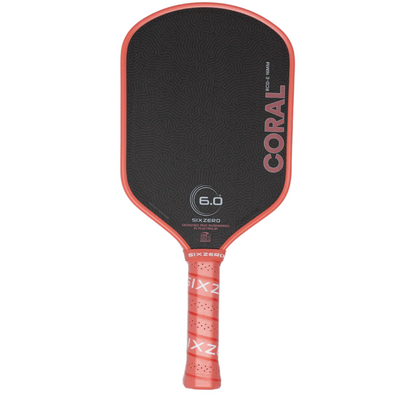 Six Zero Coral Elongated 16mm Pickleball Paddle