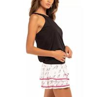 Lucky in Love Womens My Lucky Tie Back Tank  - Black