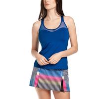 Lucky in Love Womens Crossover Tank - Electric Blue