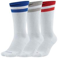 Nike Everyday Plus Cushioned Training Socks (3 Pairs) - White/Red/Blue