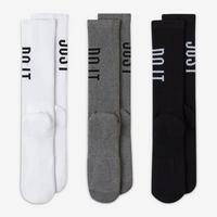 Nike Everyday Plus Cushioned Socks (3 Pairs) - White/Black/Grey