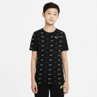 Nike Boys Sportswear T-Shirt - Black/White/Green