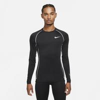 Nike Mens Tight Fit Long Sleeve Top - Black/White