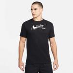 Nike Mens Dri-FIT Swoosh T-Shirt- Black